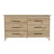 Tuhome Hms 6 Drawer Double Dresser, Four Legs, Superior Top, Light Oak/White CDB7667 - alternate 8